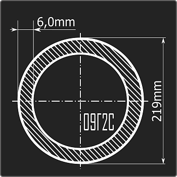 Труба электросварная 219*6,0 09Г2С Феррум 12м ГОСТ 10705-80