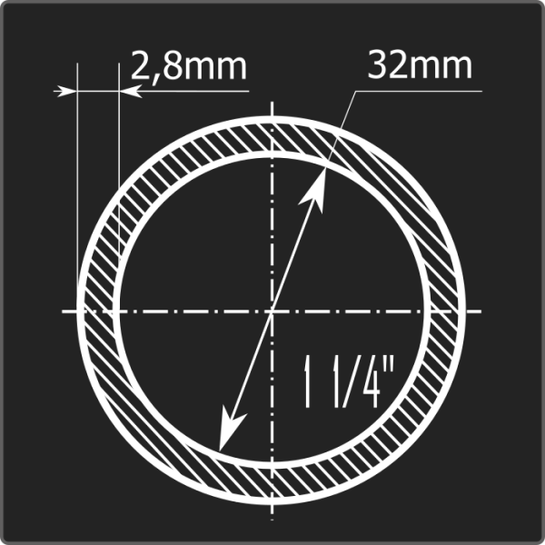 Труба ВГП 32*2,8 ст.08кп Феррум 6м ГОСТ 3262-75