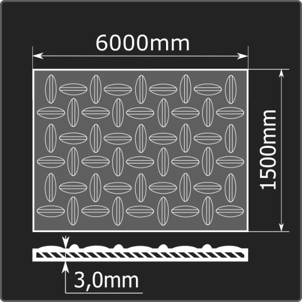 Лист рифленый 3,0*1500*6000 ст.3сп ГОСТ 8568-77 чечевица Лист рифленый 3,0*1500*6000 ст.3сп ГОСТ 8568-77 чечевица
