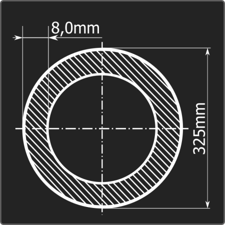 Труба электросварная 325*8,0 ст.20 12м ГОСТ 10705-80