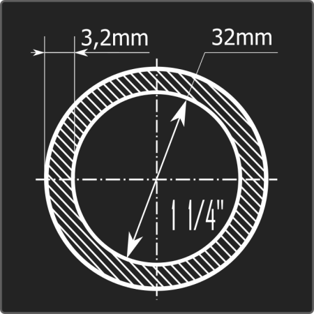 Труба ВГП 32*3,2 ст.3сп Феррум 6м ГОСТ 3262-75