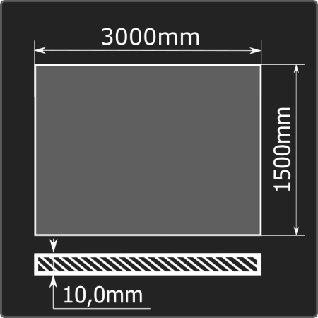 Лист горячекатаный 10*1500*3000 ст.3сп Феррум ГОСТ 14637-2024