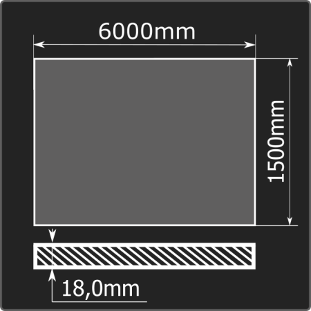 Лист горячекатаный 18*1500*6000 ст.3сп Феррум ГОСТ 14637-89
