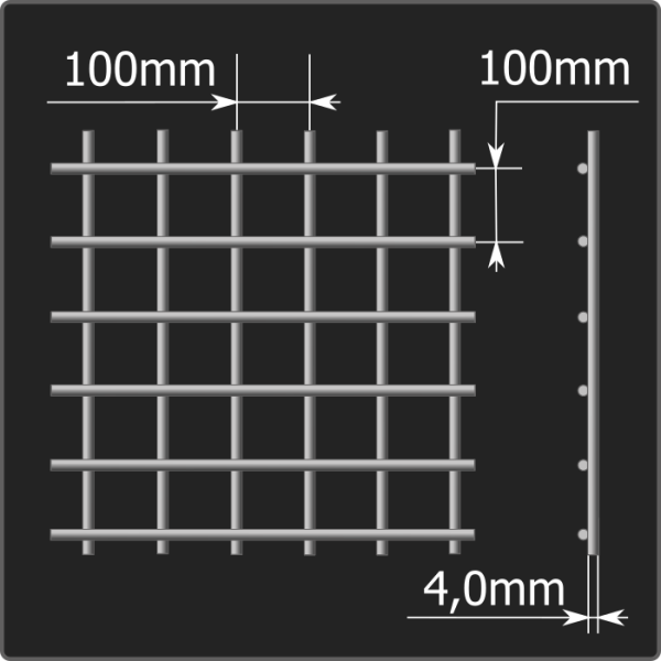 Сетка кладочная 100*100*4,0 (0,38*2,0) ТУ 25.93.13-001-03876796-2019