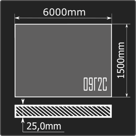 Лист горячекатаный 25*1500*6000 09Г2С ГОСТ 19281-2014 Лист горячекатаный 25*1500*6000 09Г2С ГОСТ 19281-2014