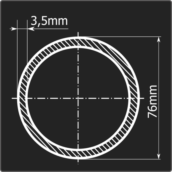 Труба электросварная 76*3,5 ст.3сп Феррум 12м ГОСТ 10705-80