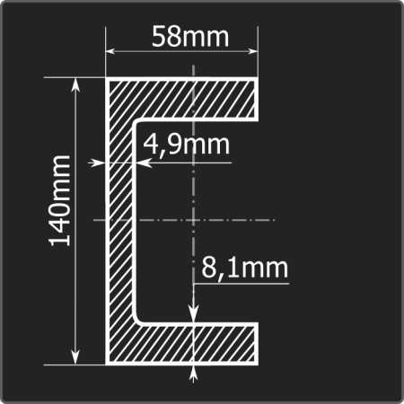Швеллер 14П ст.3пс 12м ГОСТ 535-2005/ГОСТ 8240-97