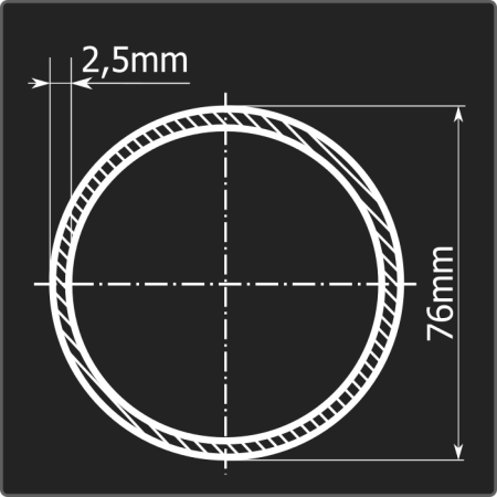 Труба электросварная 76*2,5 ст.3сп Феррум 12м ТУ