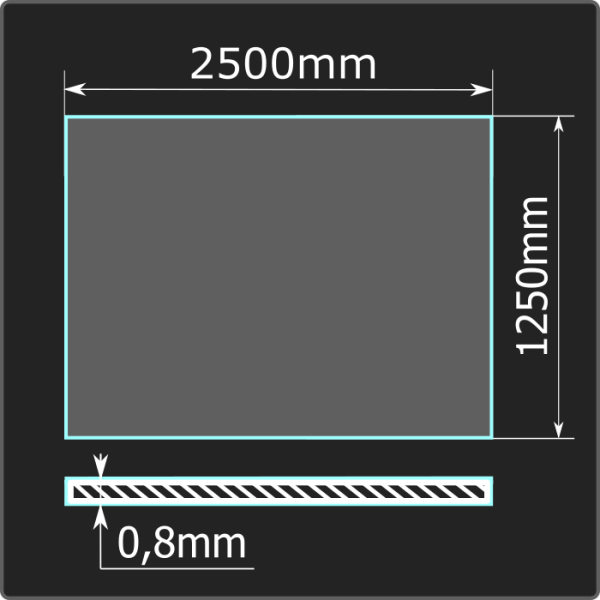 Лист холоднокатаный 0,8*1250*2500 ст.08пс Феррум ГОСТ 16523-97